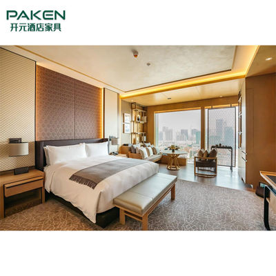 kwaliteit  Hotel High Glossy Finish Queen Size Bedroom Suites fabriek